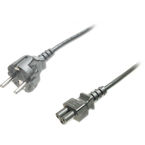 AK-440103-018-S; Cable; CEE 7/7 (E/F) plug,IEC C5 female; 1.8m; black; 10A; 250V; ASSMANN