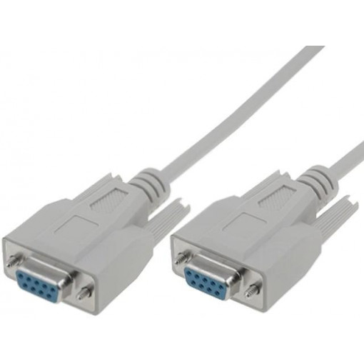 AK-610106-020-E; Cable; D-Sub 9pin socket,both sides; 2m; grey; shielded; ASSMANN