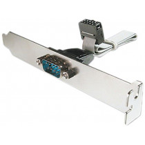 AK-610300-003-E; Cable; D-Sub 9pin plug,IDC socket 2x5pin; 250mm; beige; Core: Cu; ASSMANN