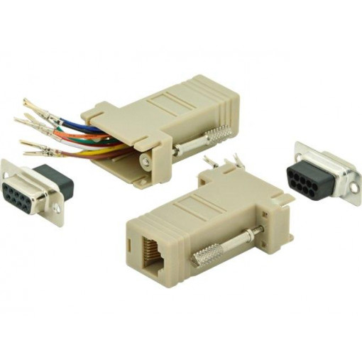 AK-610516-000-I; Adapter; D-Sub 9pin socket,RJ45 socket; ASSMANN