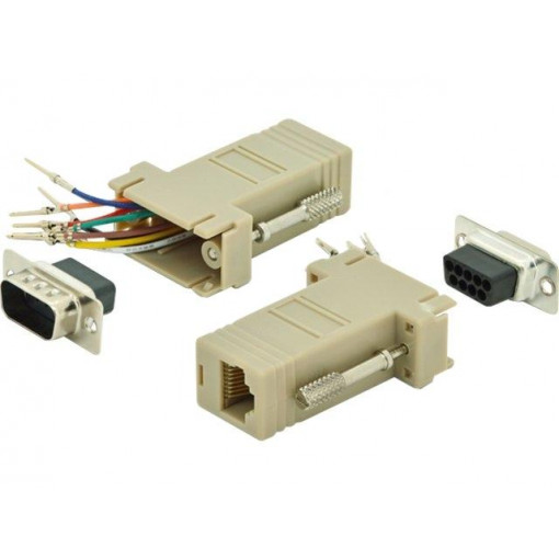 AK-610517-000-I; Adapter; D-Sub 9pin plug,RJ45 socket; ASSMANN