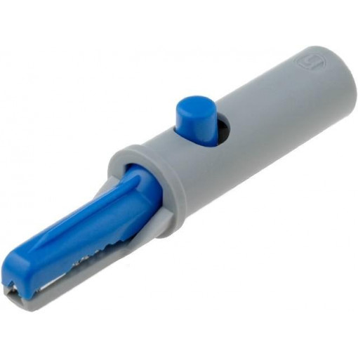 ; Crocodile clip; 6A; 60VDC; blue; Grip capac: max.7.5mm; HIRSCHMANN T&M