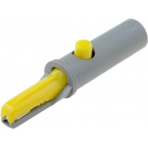 ; Crocodile clip; 6A; 60VDC; yellow; Grip capac: max.7.5mm; HIRSCHMANN T&M