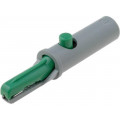 ; Crocodile clip; 6A; 60VDC; green; Grip capac: max.7.5mm; HIRSCHMANN T&M ; Crocodile clip; 6A; 60VDC; green; Grip capac: max.7.5mm; HIRSCHMANN T&M