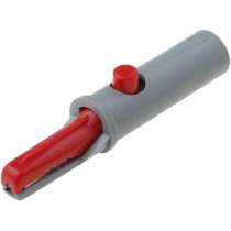 ; Crocodile clip; 6A; 60VDC; red; Grip capac: max.7.5mm; HIRSCHMANN T&M