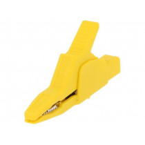 AK2B2540I GE; Crocodile clip; 34A; yellow; Grip capac: max.30mm; 300V; HIRSCHMANN T&M