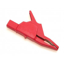 AK2B2540I RT; Crocodile clip; 34A; red; Grip capac: max.30mm; Socket size: 4mm; HIRSCHMANN T&M
