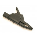 AK2B2540I SW; Crocodile clip; 34A; black; Grip capac: max.30mm; Socket size: 4mm; HIRSCHMANN T&M