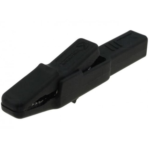 AK2BSW; Crocodile clip; 25A; black; Grip capac: max.9.5mm; HIRSCHMANN T&M