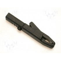 AK2SSW; Crocodile clip; 25A; black; Grip capac: max.9.5mm; 1.5mm2; HIRSCHMANN T&M
