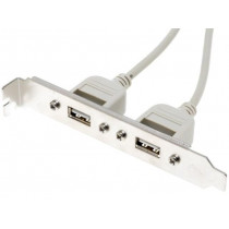 AK674; Adapter; brackets on slot; USB A socket x2,5pin pin header x2; BQ CABLE