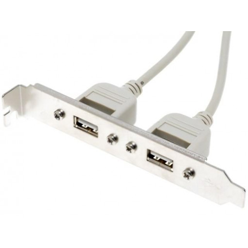 AK674; Adapter; brackets on slot; USB A socket x2,5pin pin header x2; BQ CABLE