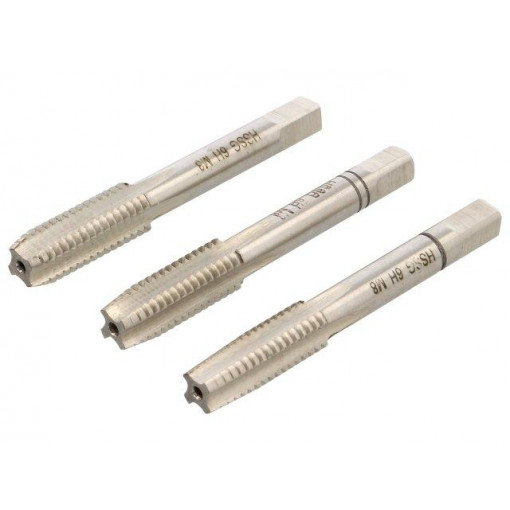 0070700800100; Kit: for threading; Pcs: 3; for blind holes,to the through holes; ALPEN-MAYKESTAG 0070700800100; Kit: for threading; Pcs: 3; for blind holes,to the through holes; ALPEN-MAYKESTAG