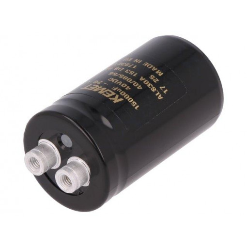 ALS30A153DB040; Capacitor: electrolytic; 15000uF; 40VDC; Leads: screw; ESR: 17mΩ; KEMET