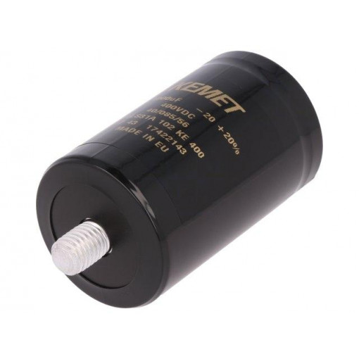ALS31A102KE400; Capacitor: electrolytic; 1000uF; 400VDC; Leads: screw; ESR: 139mΩ; KEMET