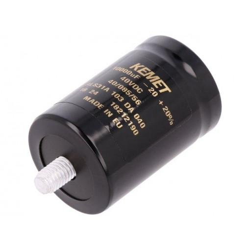 ALS31A103DA040; Capacitor: electrolytic; 10000uF; 40VDC; Leads: screw; ESR: 23mΩ; KEMET