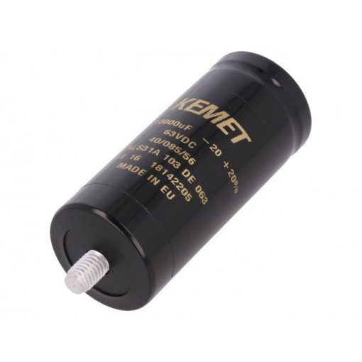 ALS31A103DE063; Capacitor: electrolytic; 10000uF; 63VDC; Leads: screw; ESR: 17mΩ; KEMET