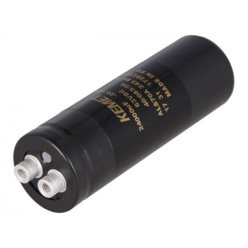 ALS70A243DF063; Capacitor: electrolytic; 24000uF; 63VDC; Leads: screw; ESR: 22mΩ; KEMET