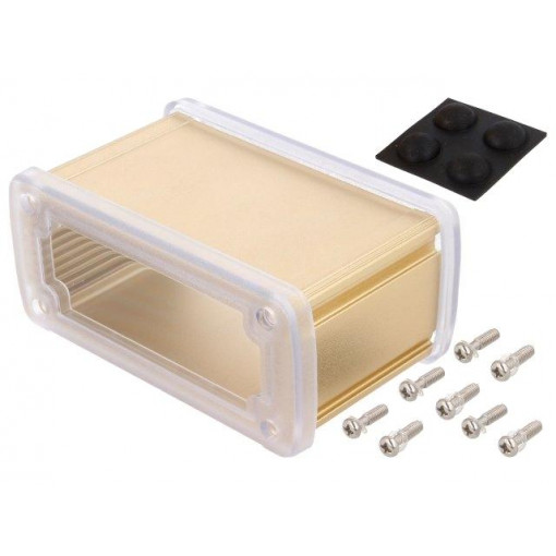 ALUG705GD060-C; Enclosure: multipurpose; X: 115.1mm; Y: 69mm; Z: 51.6mm; golden; GAINTA