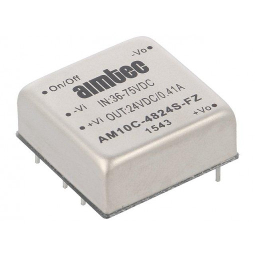 AM10C-4824S-FZ; Converter: DC/DC; 10W; Uin: 36÷75V; 24VDC; Iout: 0.41A; 1 AM10C-4824S-FZ; Converter: DC/DC; 10W; Uin: 36÷75V; 24VDC; Iout: 0.41A; 1