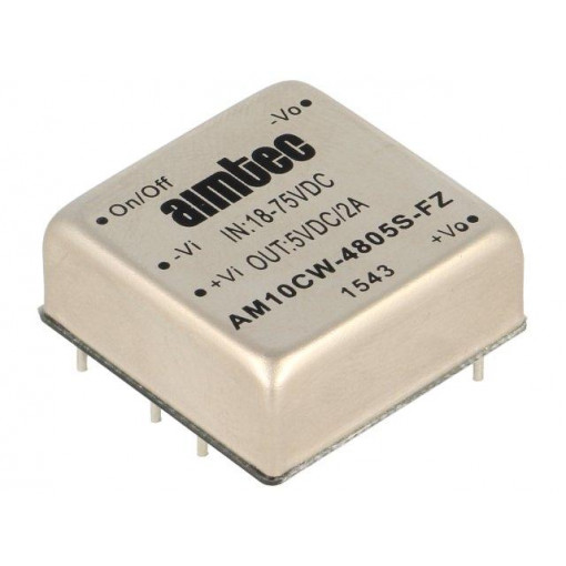 AM10CW-4805S-FZ; Converter: DC/DC; 10W; Uin: 18÷75V; 5VDC; Iout: 2A; 1 AM10CW-4805S-FZ; Converter: DC/DC; 10W; Uin: 18÷75V; 5VDC; Iout: 2A; 1