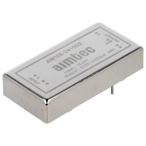 AM10E-2415DZ; Converter: DC/DC; 10W; Uin: 18÷36V; Uout: 15VDC; Uout2: -15VDC; DIP24; AIMTEC AM10E-2415DZ; Converter: DC/DC; 10W; Uin: 18÷36V; Uout: 15VDC; Uout2: -15VDC; DIP24; AIMTEC