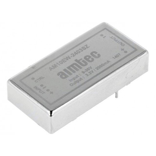 AM10EW-2403SZ; Converter: DC/DC; 10W; Uin: 9÷36V; 3.3VDC; Iout: 2A; DIP24; 30g; AIMTEC AM10EW-2403SZ; Converter: DC/DC; 10W; Uin: 9÷36V; 3.3VDC; Iout: 2A; DIP24; 30g; AIMTEC