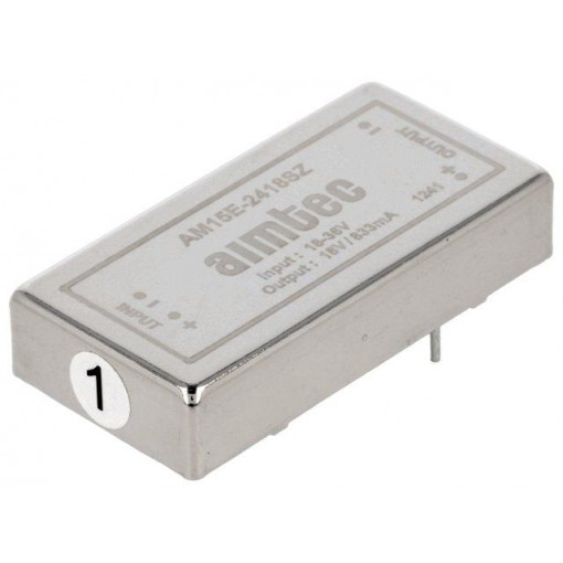 AM15E-2418SZ; Converter: DC/DC; 15W; Uin: 18÷36V; 18VDC; Iout: 0.8A; 2