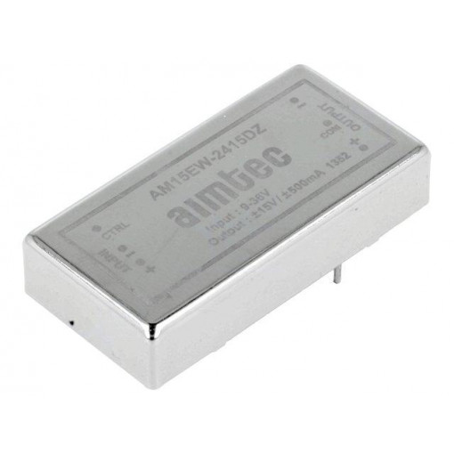 AM15EW-2415DZ; Converter: DC/DC; 15W; Uin: 9÷36V; Uout: 15VDC; Uout2: -15VDC; 2