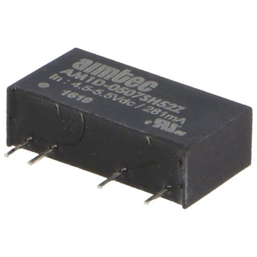 AM1D-0507SH52Z; Converter: DC/DC; 1W; Uin: 4.5÷5.5V; 7.2VDC; Iout: 140mA; SIP7; 2.3g; AIMTEC