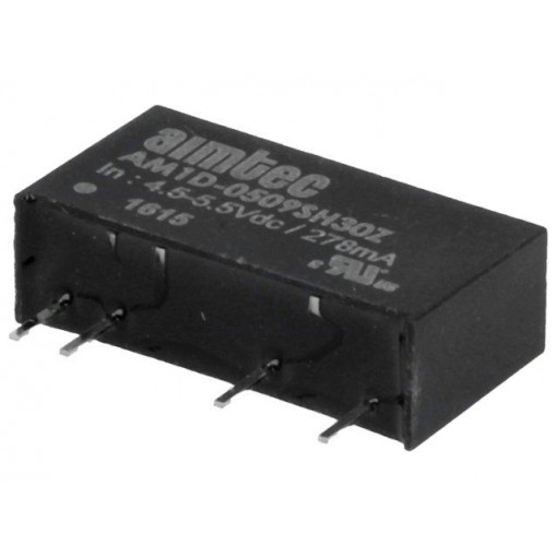 AM1D-0509SH30Z; Converter: DC/DC; 1W; Uin: 4.5÷5.5V; 9VDC; Iout: 110mA; SIP7; 2.3g; AIMTEC