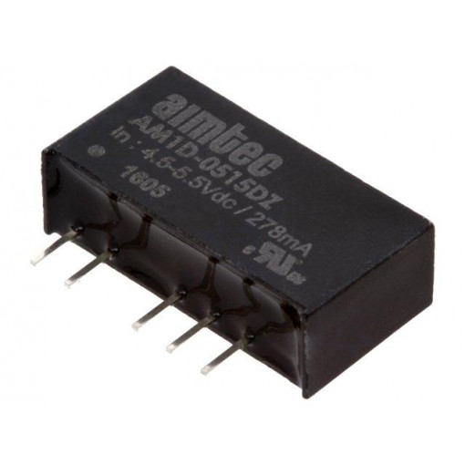 AM1D-0515DZ; Converter: DC/DC; 1W; Uin: 4.5÷5.5V; Uout: 15VDC; Uout2: -15VDC; SIP7; AIMTEC