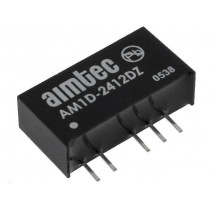 AM1D-2412DZ; Converter: DC/DC; 1W; Uin: 21.6÷26.4V; Uout: 12VDC; Uout2: -12VDC; AIMTEC
