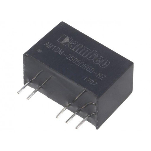 AM1DM-0505DH60-NZ; Converter: DC/DC; 1W; Uin: 4.5÷5.5V; Uout: 5VDC; Uout2: -5VDC; SIP7; AIMTEC