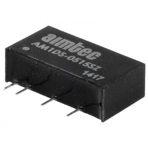 AM1DS-0515SZ; Converter: DC/DC; 1W; Uin: 4.5÷5.5V; 15VDC; Iout: 67mA; SIP7; 2.2g; AIMTEC