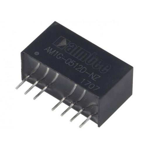 AM1G-0512D-NZ; Converter: DC/DC; 1W; Uin: 4.5÷9V; Uout: 12VDC; Uout2: -12VDC; SIP8; AIMTEC