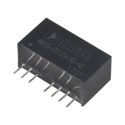 AM1G-0512SH30-NZ; Converter: DC/DC; 1W; Uin: 4.5÷9V; 12VDC; Iout: 83mA; SIP8; 4.9g; AIMTEC