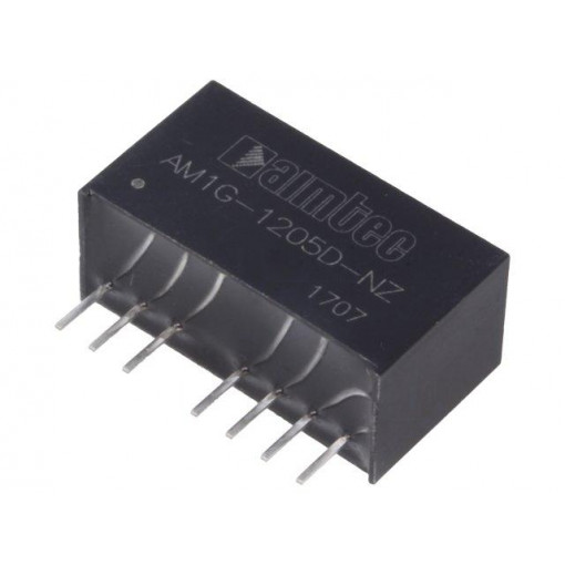 AM1G-1205D-NZ; Converter: DC/DC; 1W; Uin: 9÷18V; Uout: 5VDC; Uout2: -5VDC; SIP8; 4.9g; AIMTEC