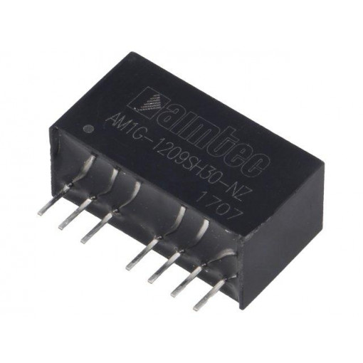 AM1G-1209SH30-NZ; Converter: DC/DC; 1W; Uin: 9÷18V; 9VDC; Iout: 111mA; SIP8; 4.9g; AIMTEC