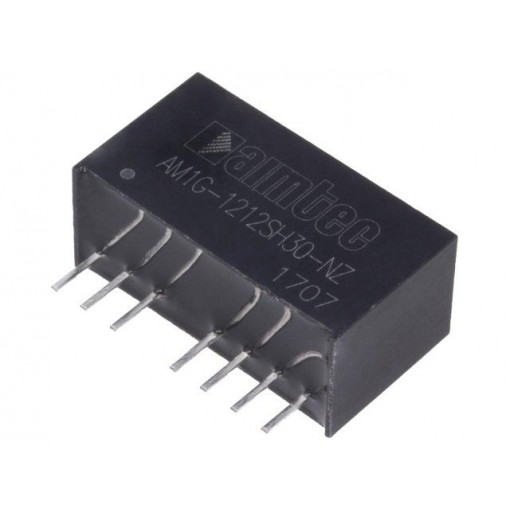AM1G-1212SH30-NZ; Converter: DC/DC; 1W; Uin: 9÷18V; 12VDC; Iout: 83mA; SIP8; 4.9g; AIMTEC