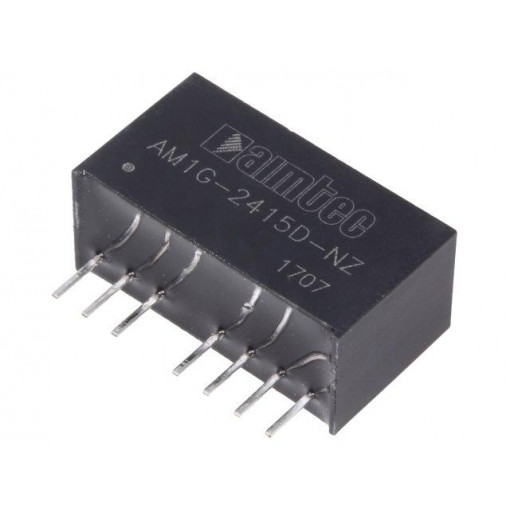 AM1G-2415D-NZ; Converter: DC/DC; 1W; Uin: 18÷36V; Uout: 15VDC; Uout2: -15VDC; SIP8; AIMTEC
