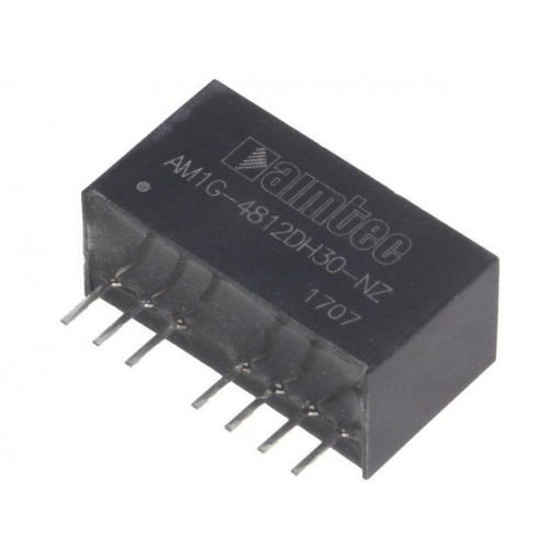 AM1G-4812DH30-NZ; Converter: DC/DC; 1W; Uin: 36÷75V; Uout: 12VDC; Uout2: -12VDC; SIP8; AIMTEC