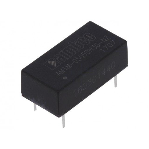 AM1M-0505DH30-NZ; Converter: DC/DC; 1W; Uin: 4.5÷5.5V; Uout: 5VDC; Uout2: -5VDC; DIP14; AIMTEC