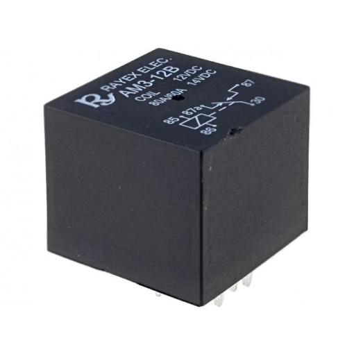 AM3-12BP; Relay: electromagnetic; SPDT; Ucoil: 12VDC; 80A; automotive; 1.8W; Recoy/RAYEX ELECTRONICS AM3-12BP; Relay: electromagnetic; SPDT; Ucoil: 12VDC; 80A; automotive; 1.8W; Recoy/RAYEX ELECTRONICS