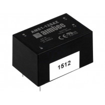 AME1-5SBAZ; Converter: AC/DC; 1W; Uout: 5VDC; Iout: 0.2A; 57%; Mounting: PCB; 3kV; AIMTEC
