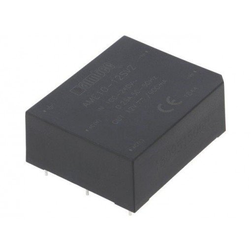 AME10-12SVZ; Converter: AC/DC; 10.8W; Uout: 12VDC; Iout: 0.9A; 80%; Mounting: PCB; AIMTEC