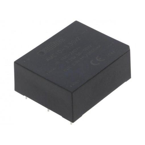 AME10-3.3SVZ; Converter: AC/DC; 6.6W; Uout: 3.3VDC; Iout: 2A; 70%; Mounting: PCB; AIMTEC