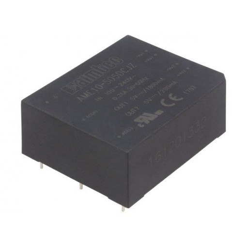 AME15-505DCJZ; Converter: AC/DC; 15W; Uout: 5VDC; Iout: 2.2A; 76%; Mounting: PCB; AIMTEC