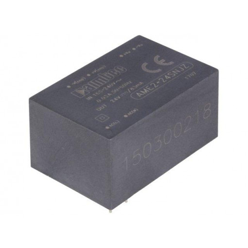 AME2-24SNJZ; Converter: AC/DC; 2W; Uout: 24VDC; Iout: 0.083A; 78%; Mounting: PCB; AIMTEC