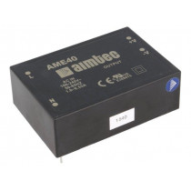 AME40-5DMAZ; Converter: AC/DC; 40W; Uout: 5VDC; Iout: 4A; 80%; Mounting: PCB; 4kV; AIMTEC